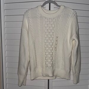 GAP Women's Cream Cable Knit Sweater